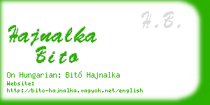 hajnalka bito business card